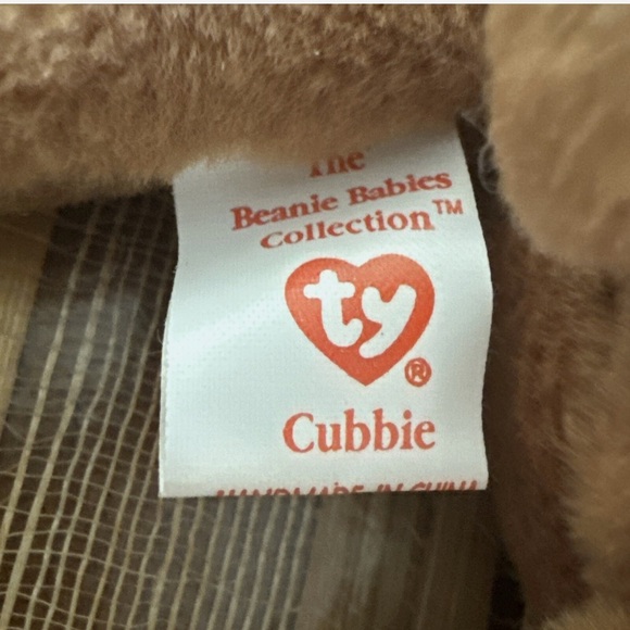 RETIRED 1993 TY BEANIE BABY CUBBIE THE BEAR W PVC PELLETS & multiple ERRORS! - Picture 5 of 6